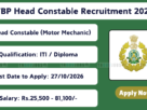 ITBP Head Constable Recruitment 2026