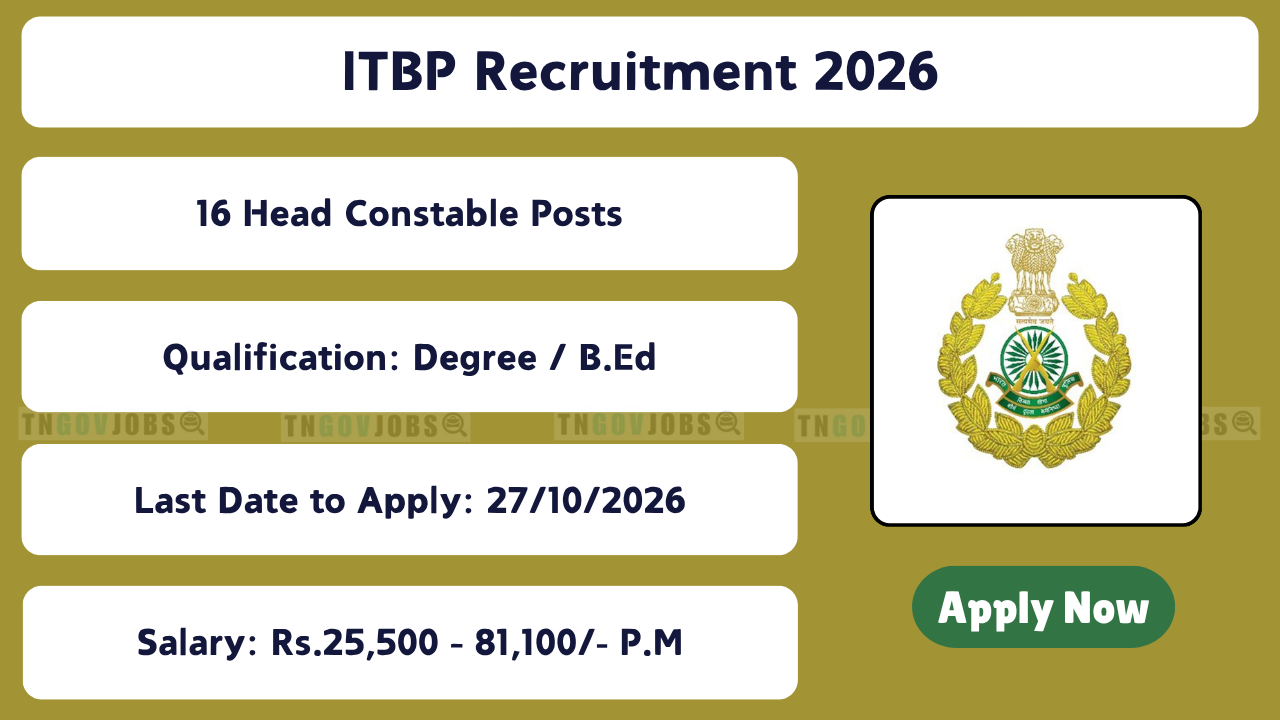 ITBP Recruitment 2026