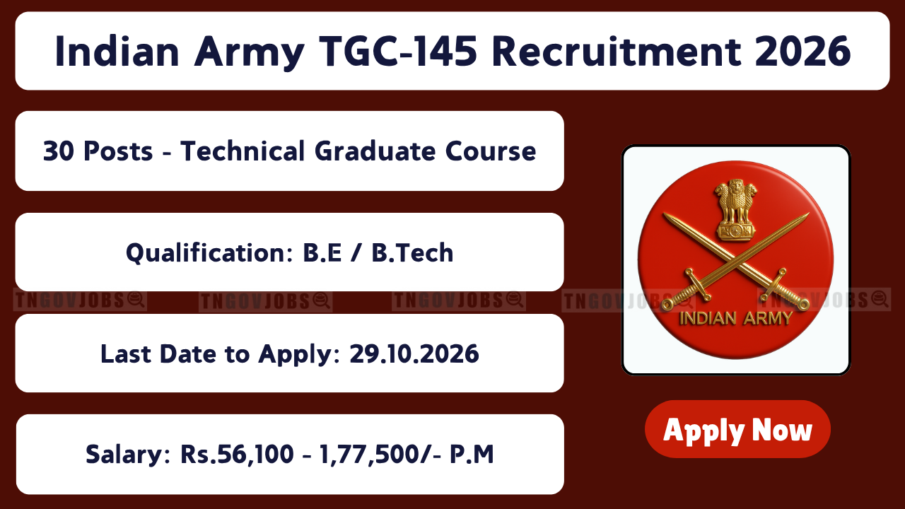 Indian Army TGC-145 Recruitment 2026