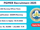 PGIMER Recruitment 2025