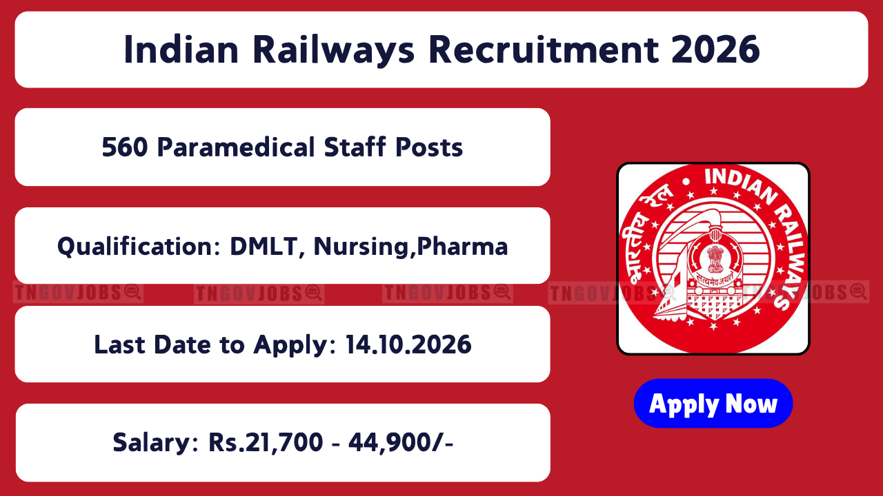 RRB Paramedical Staff Recruitment 2026
