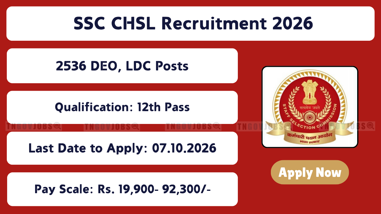 SSC CHSL Recruitment 2026