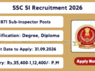 SSC SI Recruitment 2026