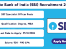 State Bank of India (SBI) Recruitment 2026