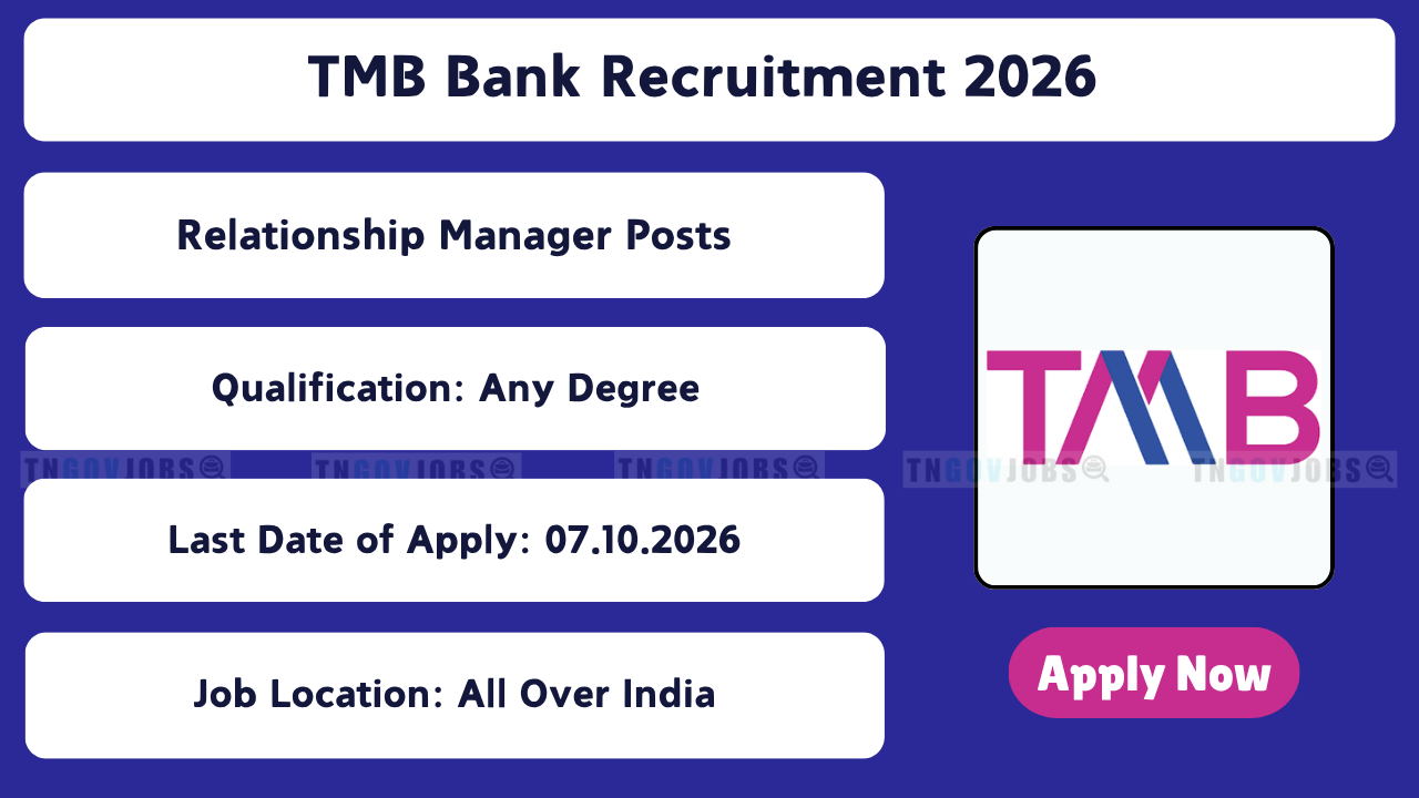TMB Bank Relationship Manager Recruitment 2026