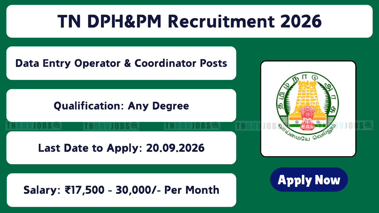 TN DPH&PM Recruitment 2026