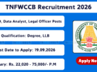 TNFWCCB Recruitment 2026