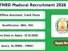 TNRD Madurai Recruitment 2026