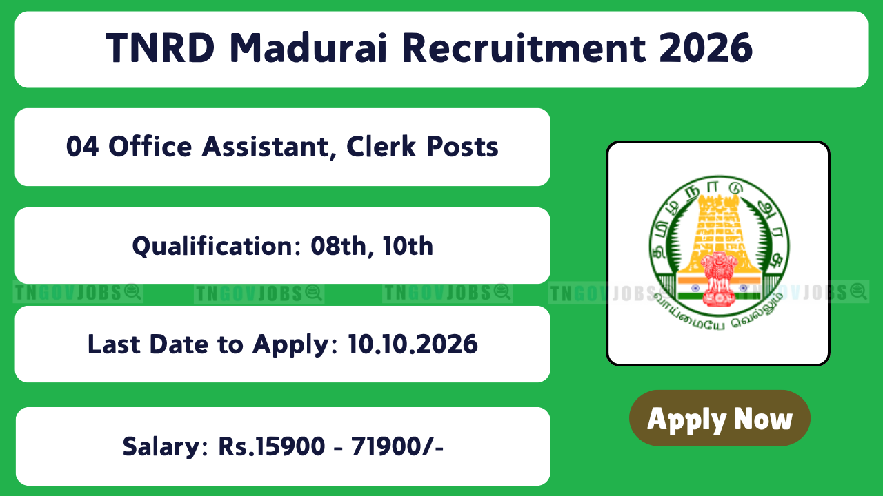 TNRD Madurai Recruitment 2026