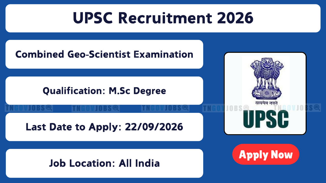 UPSC Combined Geo-Scientist Examination 2027