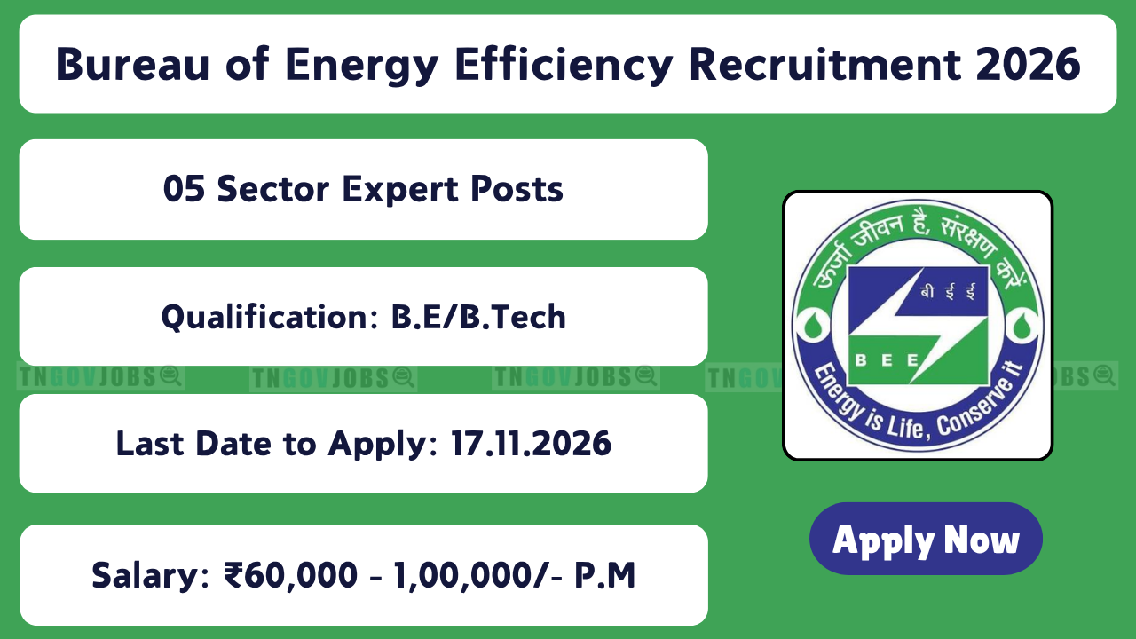 Bureau of Energy Efficiency Recruitment 2026