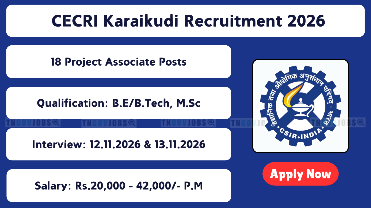 CECRI Karaikudi Recruitment 2026
