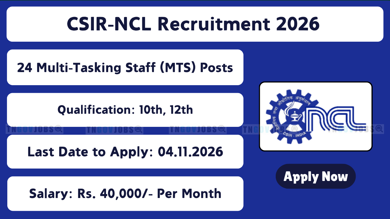 CSIR-NCL Recruitment 2026