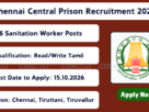 Chennai Central Prison Recruitment 2026