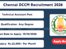 Chennai DCCM Recruitment 2026