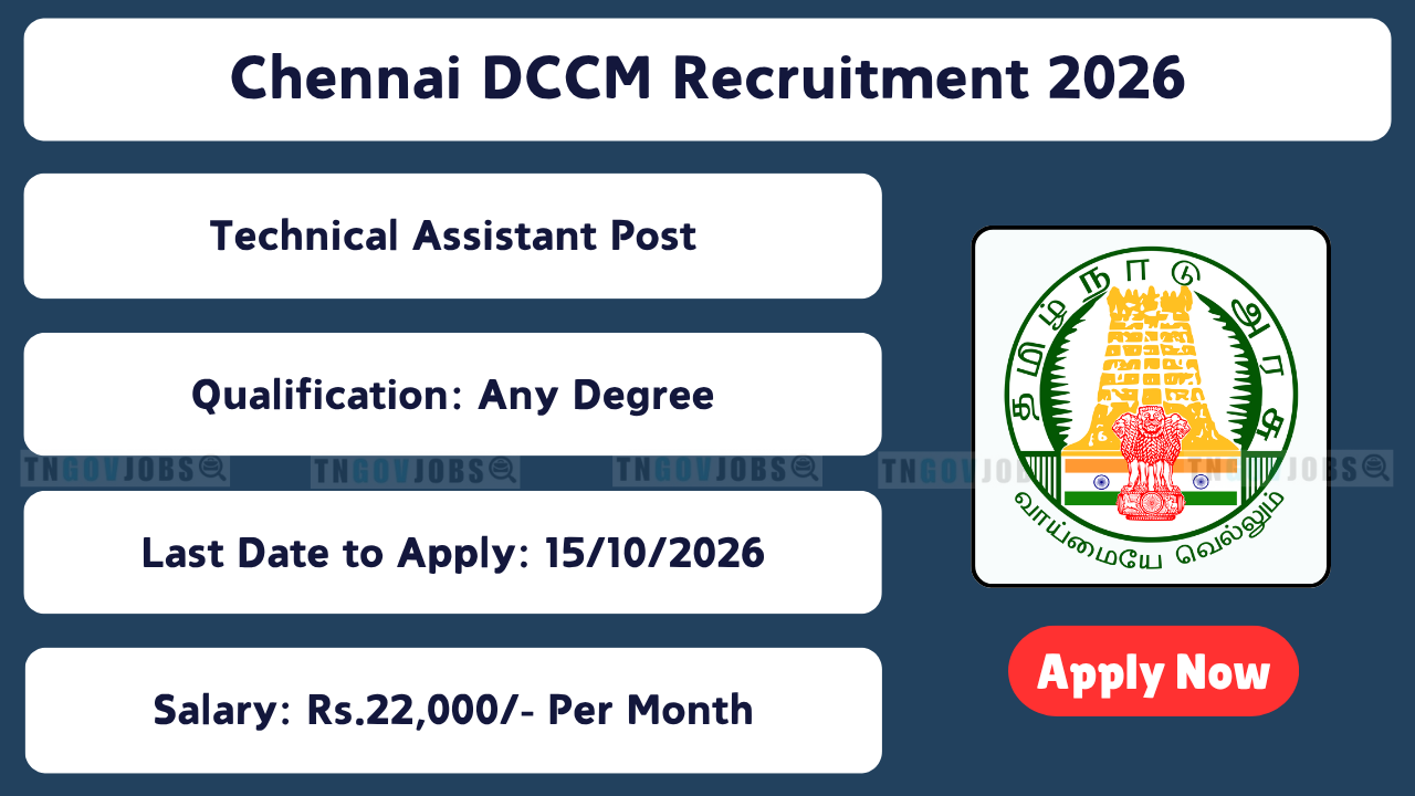 Chennai DCCM Recruitment 2026