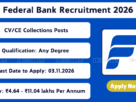 Federal Bank Recruitment 2026