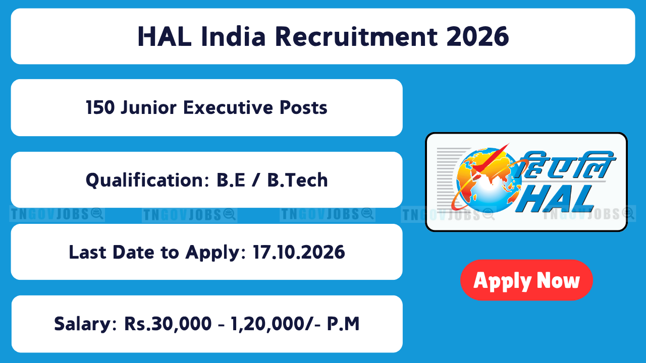 HAL Recruitment 2026 150 Junior Executive Posts