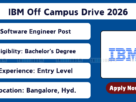 IBM Off Campus Drive 2026