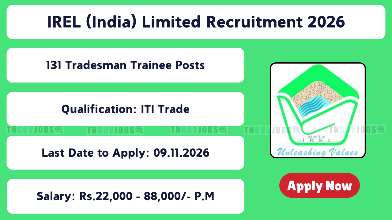 IREL (India) Limited Recruitment 2026
