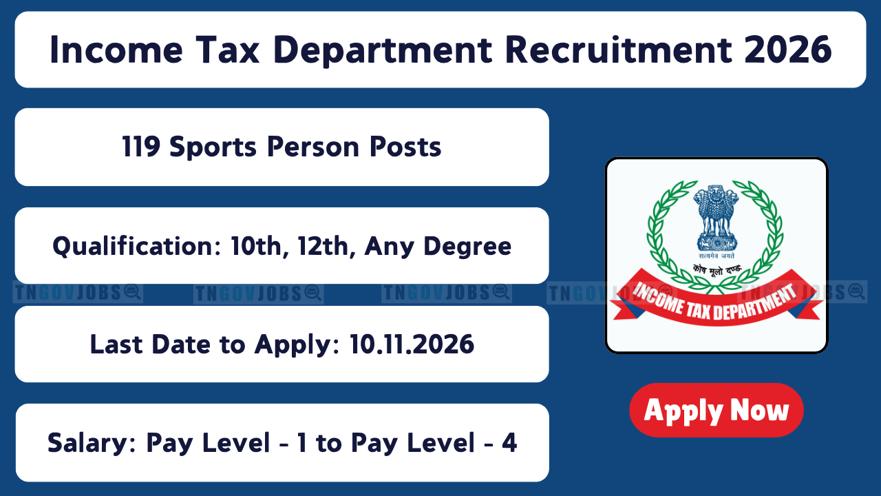 Income Tax Department Recruitment 2026