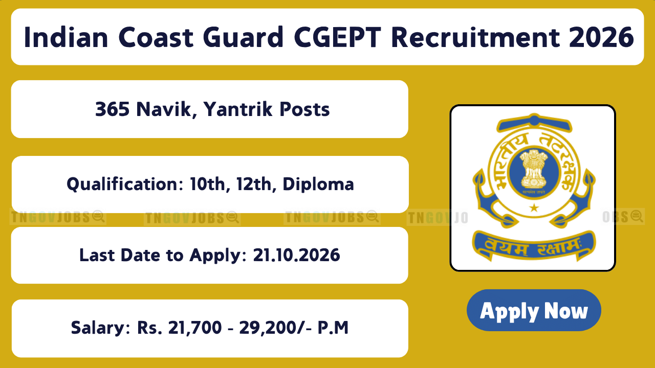 Indian Coast Guard CGEPT Recruitment 2026