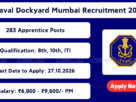 Naval Dockyard Mumbai Recruitment 2026