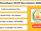 Perambalur DCCM Recruitment 2026