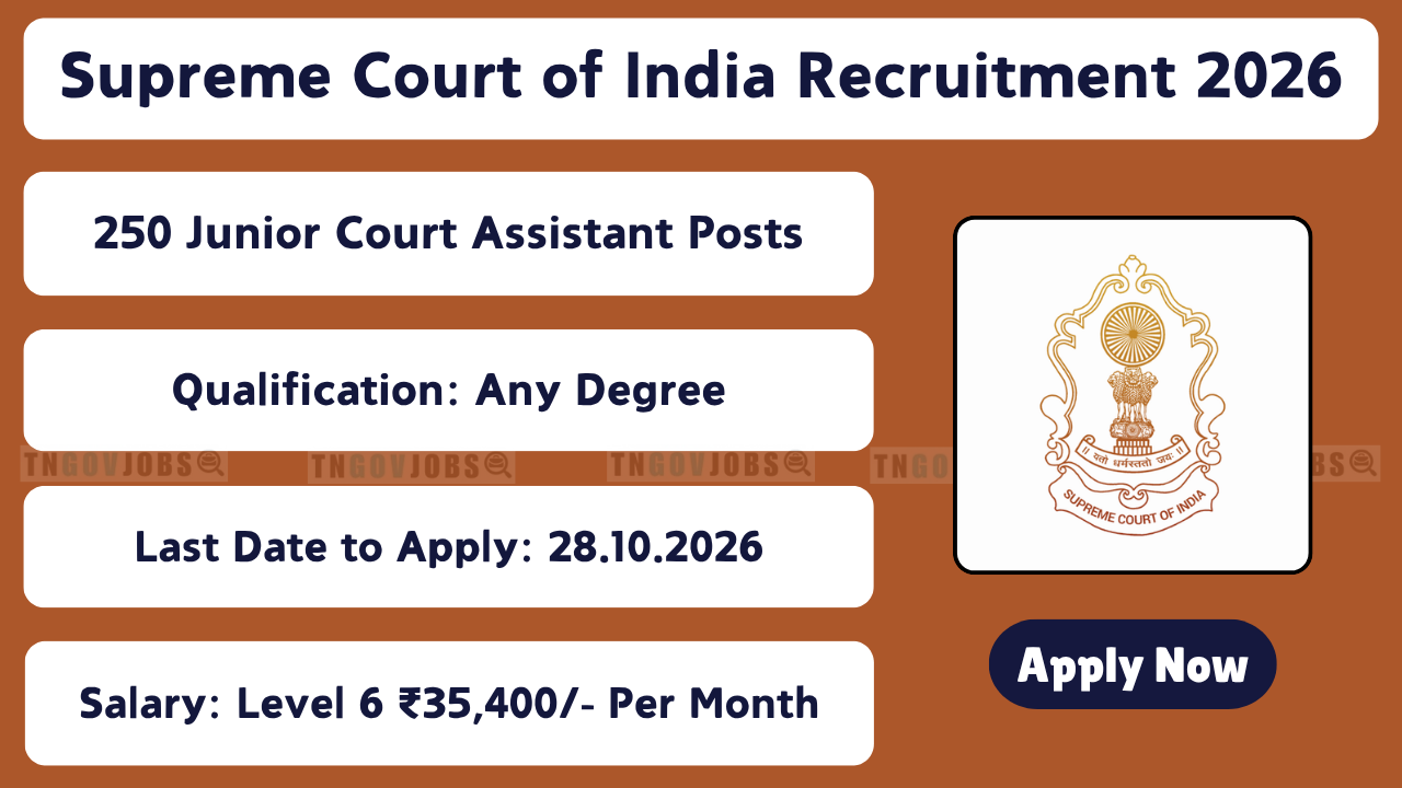 Supreme Court of India Recruitment 2026