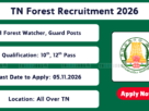 TN Forest Recruitment 2026
