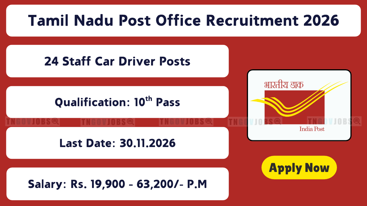 Tamil Nadu Post Office Recruitment 2026
